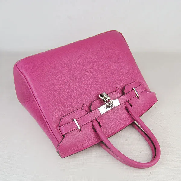 Trendy Inspired Hermes Birkin 30cm Togo Leather Handbags Peach Silver