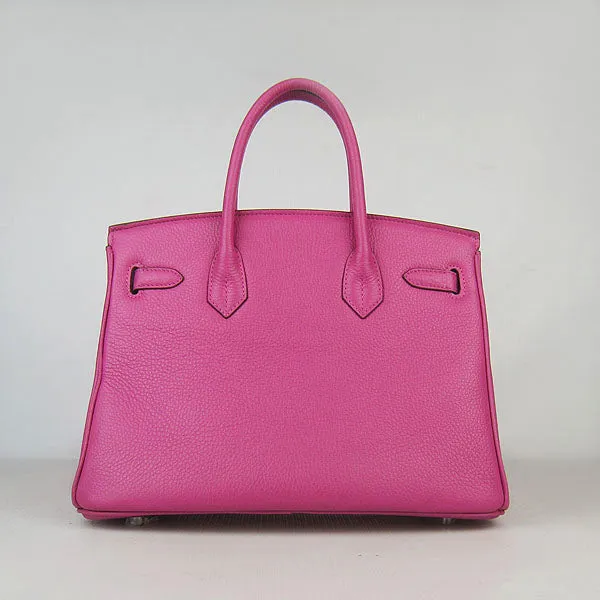 Trendy Inspired Hermes Birkin 30cm Togo Leather Handbags Peach Silver