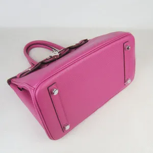 Trendy Inspired Hermes Birkin 30cm Togo Leather Handbags Peach Silver