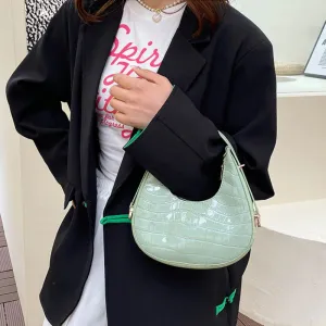 Trendy Metallic-like Finish Mini U-Shaped Handbags