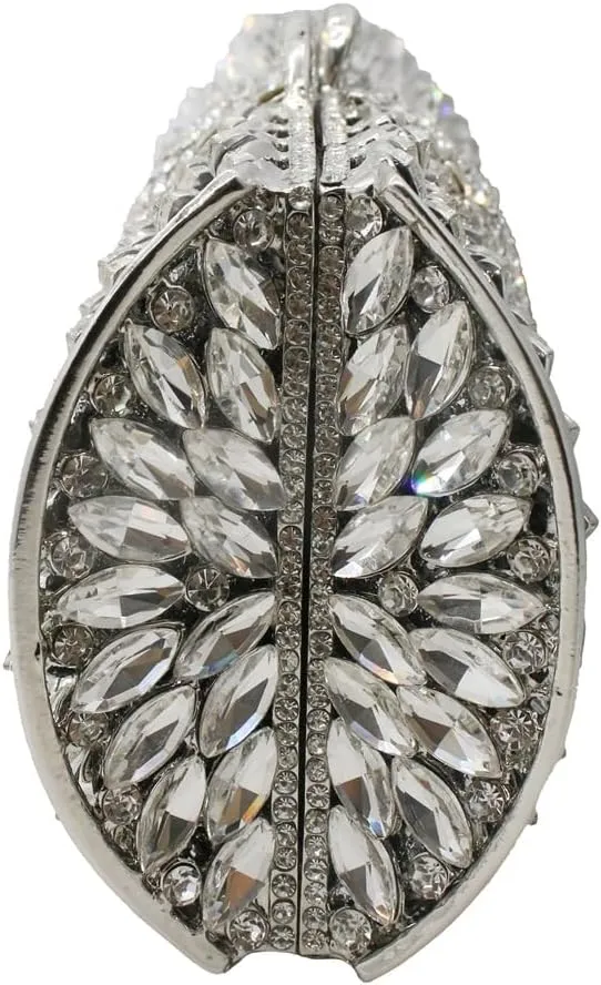 UMREN Luxury Crystal Clutch Rhinestones Evening Bag for Women Bling Purse Sparkly Diamond Handbag for Wedding Party Prom